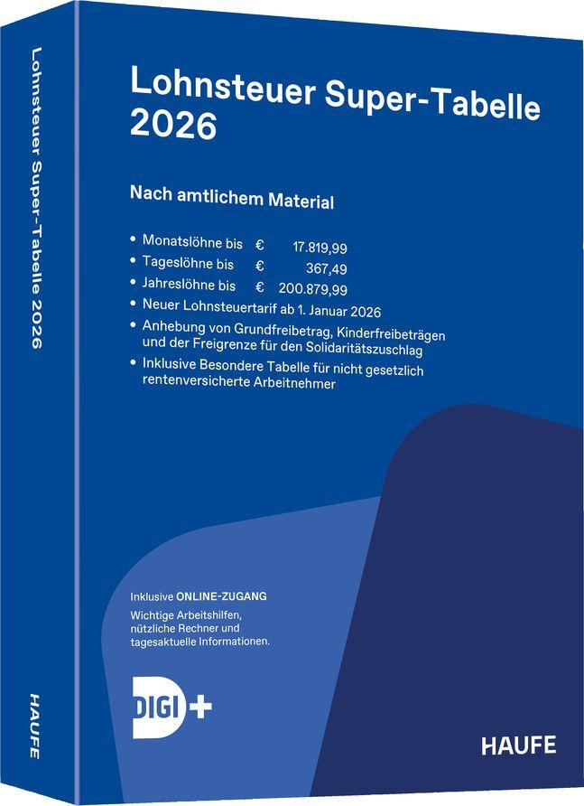 Kniha Lohnsteuer-Supertabelle 2026 inkl. Onlinezugang 