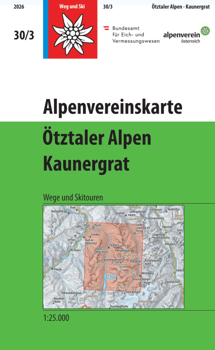 Prasa Alpenvereinskarte Österreichischer Alpenverein