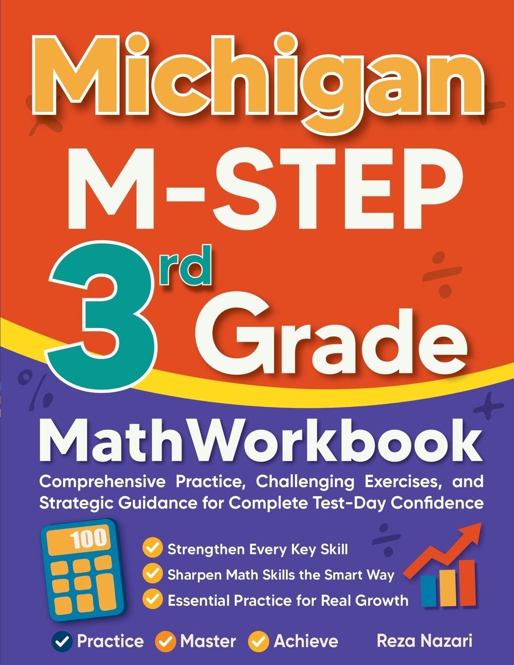 Kniha Michigan M-STEP 3rd Grade Math Workbook Reza Nazari