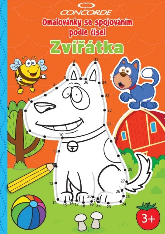 Knjiga Omalovánky se spojováním podle čísel Zvířátka Csach Kristián