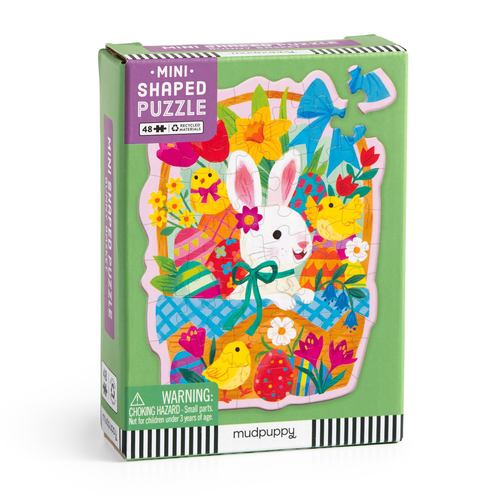 Carte BUNNY BASKET 48PC MINI SHAPED PUZZLE MUDPUPPY