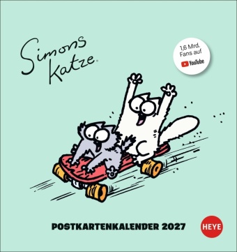 Kalendár/Diár Simons Katze Postkartenkalender 2027 Simon Tofield