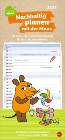 Kalendár/Diár Nachhaltig Planen mit der Maus 2027 