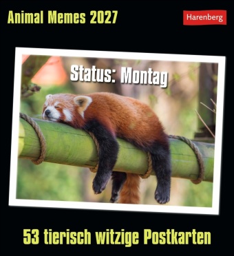 Naptár/Határidőnapló Animal Memes Postkartenkalender 2027 - 53 tierisch witzige Postkarten Nicklas Just
