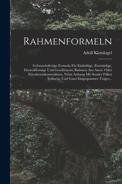 Kniha Rahmenformeln Adolf Kleinlogel