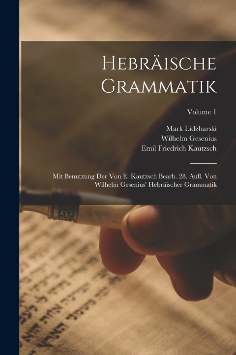 Kniha Hebräische Grammatik Emil Friedrich Kautzsch