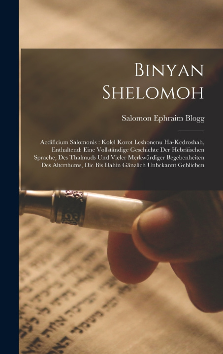 Kniha Binyan Shelomoh Salomon Ephraim Blogg