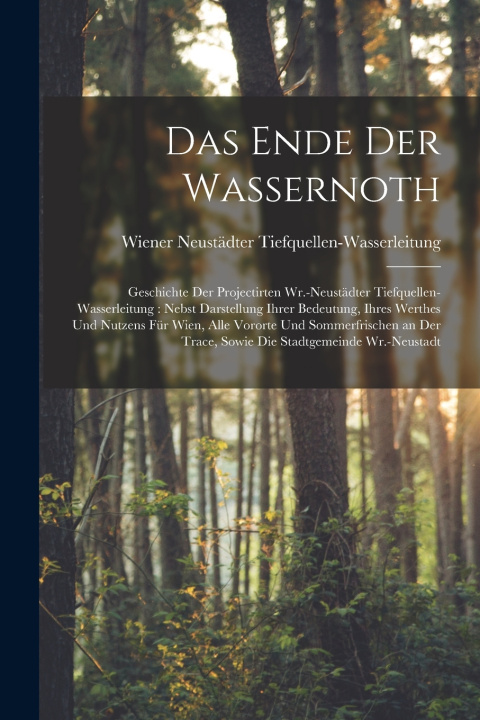 Kniha Das Ende Der Wassernoth Wiener Neust Tiefquellen-Wasserleitung