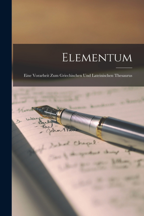 Kniha Elementum Anonymous