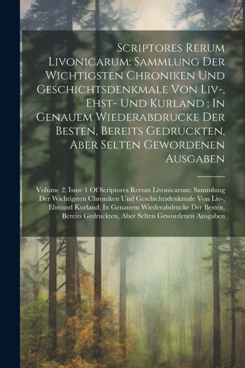 Kniha Scriptores Rerum Livonicarum Anonymous