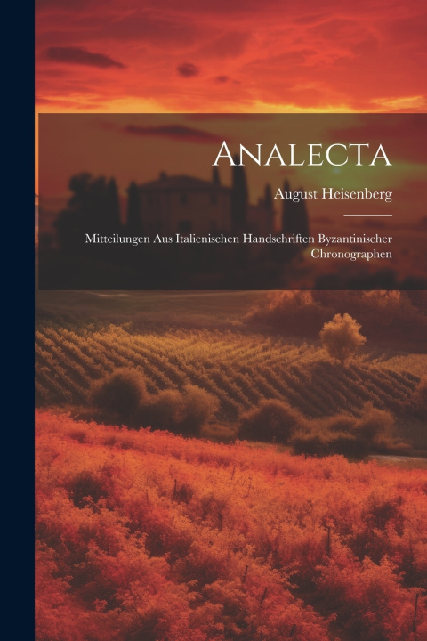 Kniha Analecta August Heisenberg