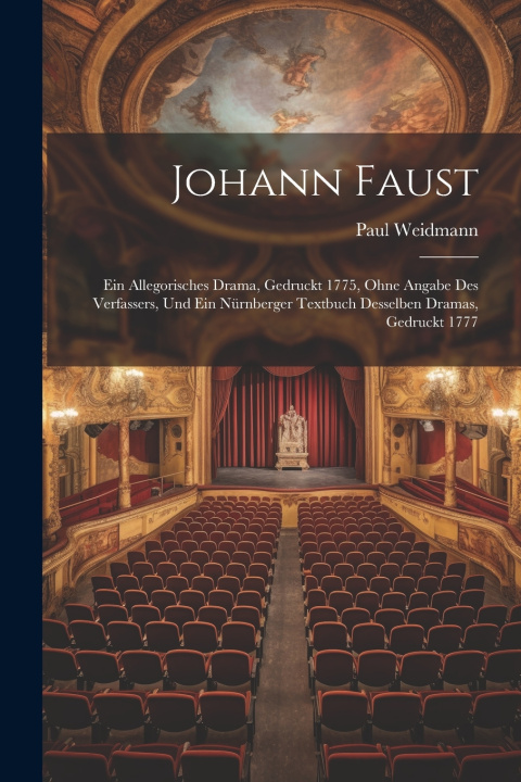Kniha Johann Faust Paul Weidmann