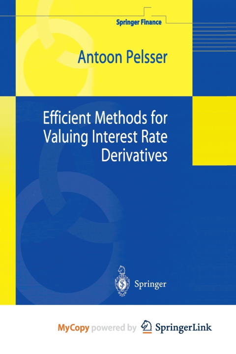 Buch Efficient Methods for Valuing Interest Rate Derivatives Antoon Pelsser