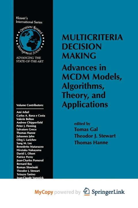 Книга Multicriteria Decision Making Tomas Gal