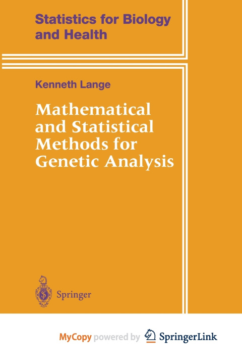Buch Mathematical and Statistical Methods for Genetic Analysis Kenneth Lange