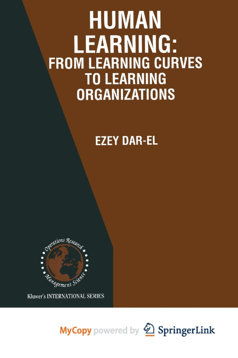 Книга HUMAN LEARNING Ezey M. Dar-El