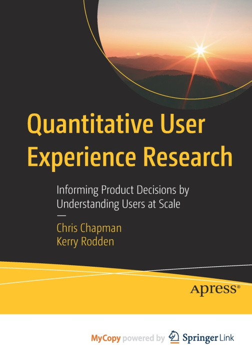 Kniha Quantitative User Experience Research Chris Chapman