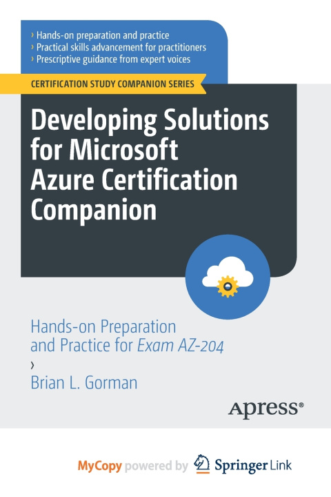 Kniha Developing Solutions for Microsoft Azure Certification Companion Brian L. Gorman