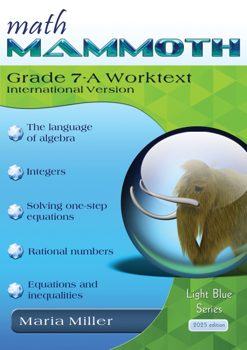 Kniha Math Mammoth Grade 7-A Worktext, International Version Maria Miller