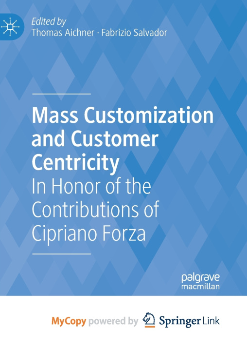 Kniha Mass Customization and Customer Centricity Thomas Aichner