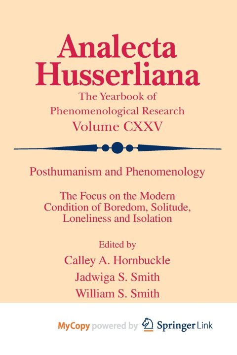 Kniha Posthumanism and Phenomenology Calley A. Hornbuckle