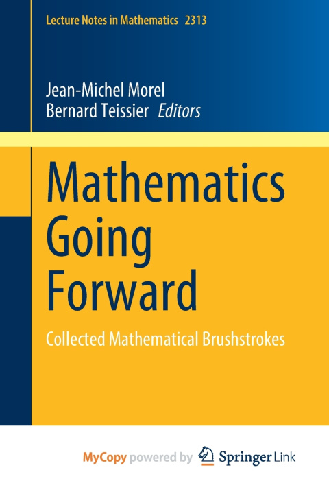 Book Mathematics Going Forward Jean-Michel Morel