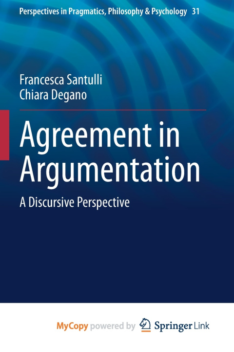 Knjiga Agreement in Argumentation Francesca Santulli
