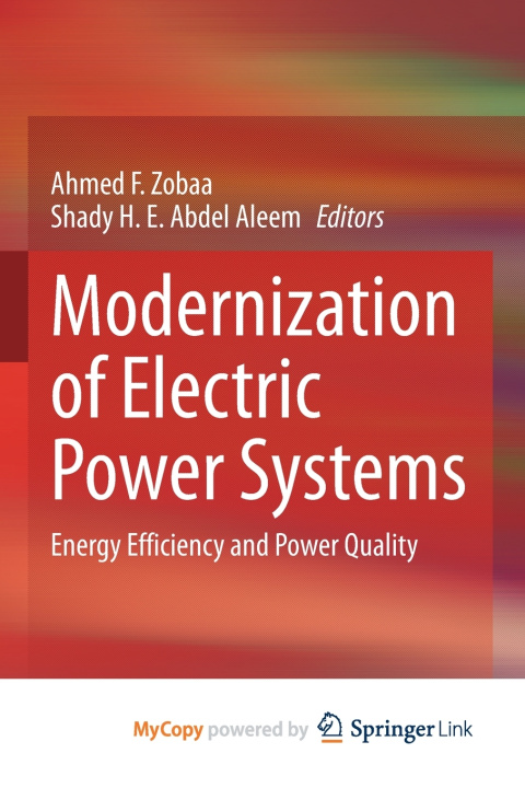 Buch Modernization of Electric Power Systems Ahmed F. Zobaa
