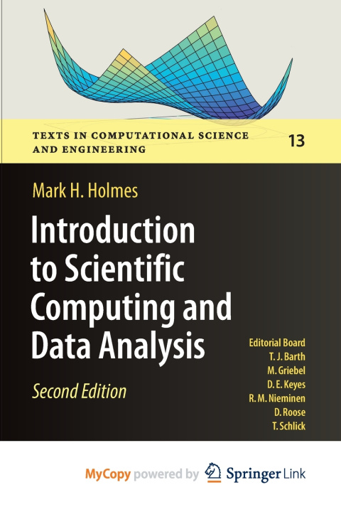 Kniha Introduction to Scientific Computing and Data Analysis Mark H. Holmes