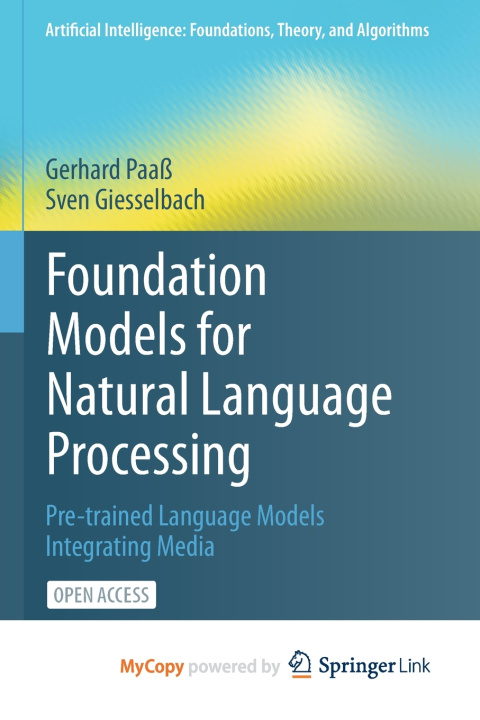 Kniha Foundation Models for Natural Language Processing Gerhard Paaß