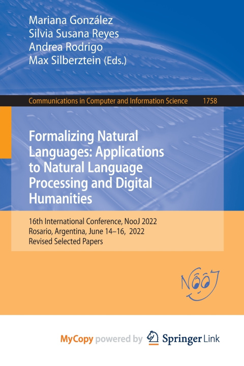 Kniha Formalizing Natural Languages Mariana González