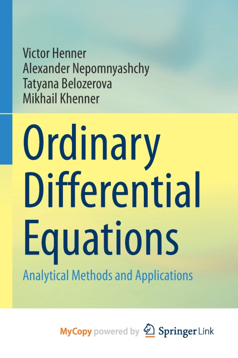 Kniha Ordinary Differential Equations Victor Henner