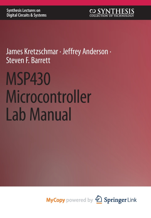 Książka MSP430 Microcontroller Lab Manual James Kretzschmar