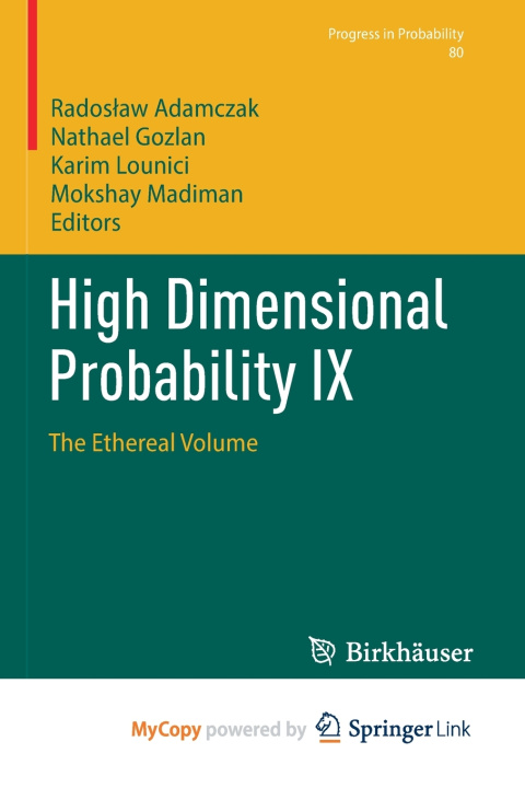 Könyv High Dimensional Probability IX Radosław Adamczak