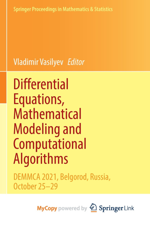 Knjiga Differential Equations, Mathematical Modeling and Computational Algorithms Vladimir Vasilyev