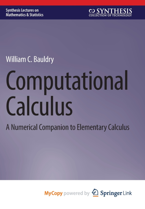Knjiga Computational Calculus William C. Bauldry