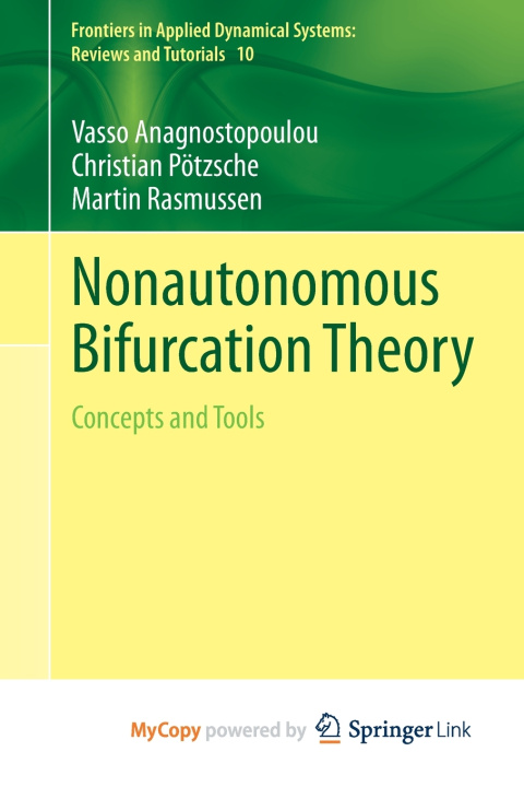 Boek Nonautonomous Bifurcation Theory Vasso Anagnostopoulou