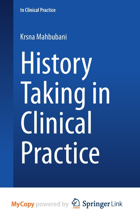 Kniha History Taking in Clinical Practice Krsna Mahbubani