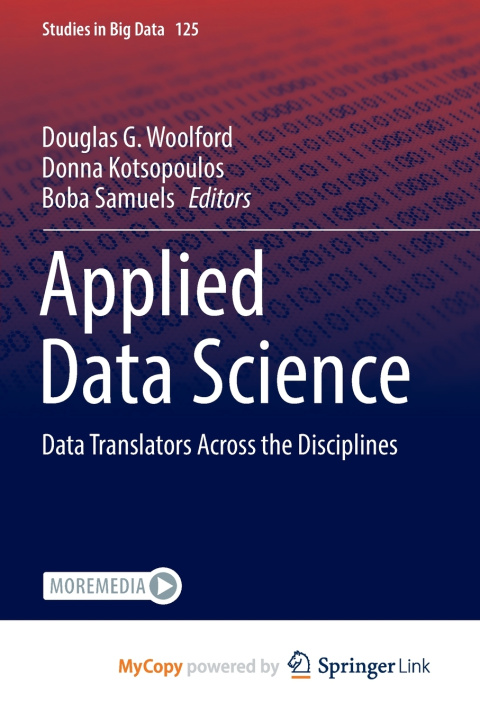 Knjiga Applied Data Science Douglas G. Woolford