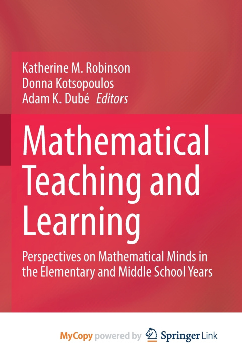 Knjiga Mathematical Teaching and Learning Katherine M. Robinson