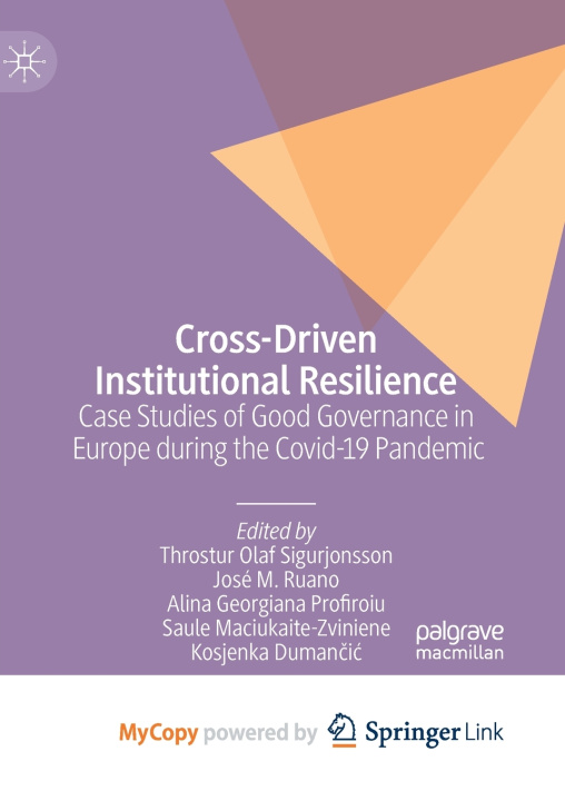 Kniha Cross-Driven Institutional Resilience Throstur Olaf Sigurjonsson