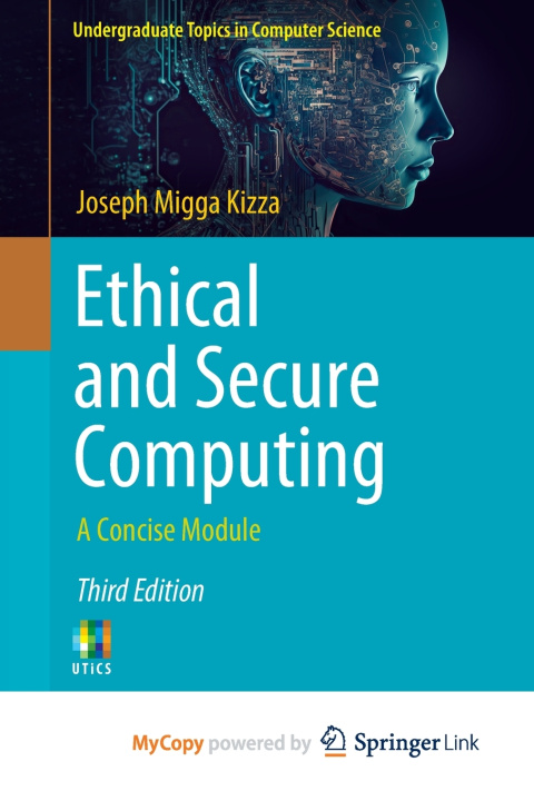 Kniha Ethical and Secure Computing Joseph Migga Kizza