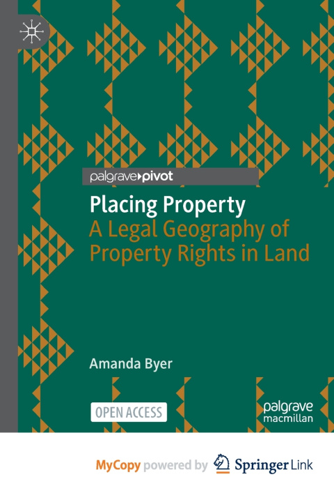 Knjiga Placing Property Amanda Byer