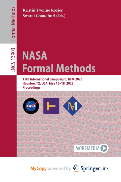 Knjiga NASA Formal Methods Kristin Yvonne Rozier