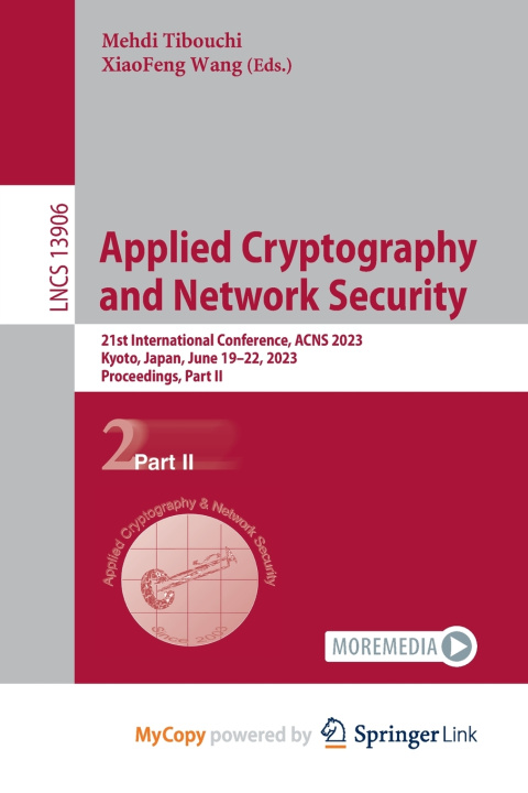 Kniha Applied Cryptography and Network Security Mehdi Tibouchi