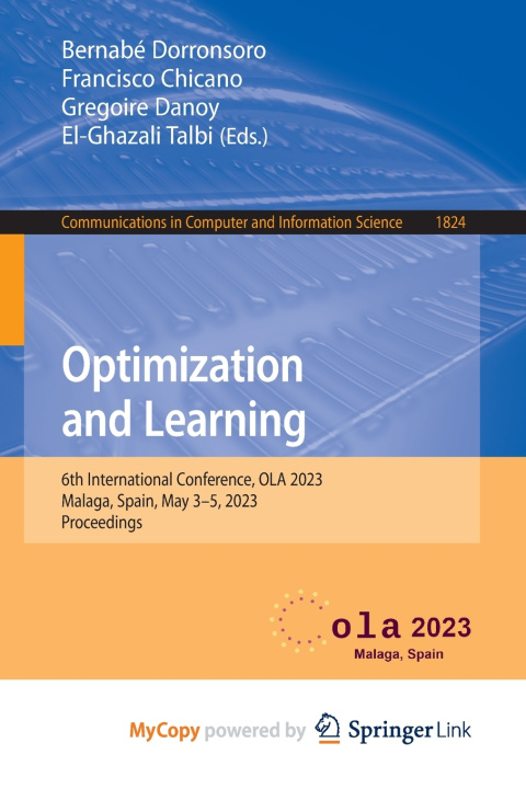 Knjiga Optimization and Learning Bernabé Dorronsoro