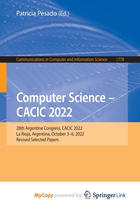 Book Computer Science - CACIC 2022 Patricia Pesado