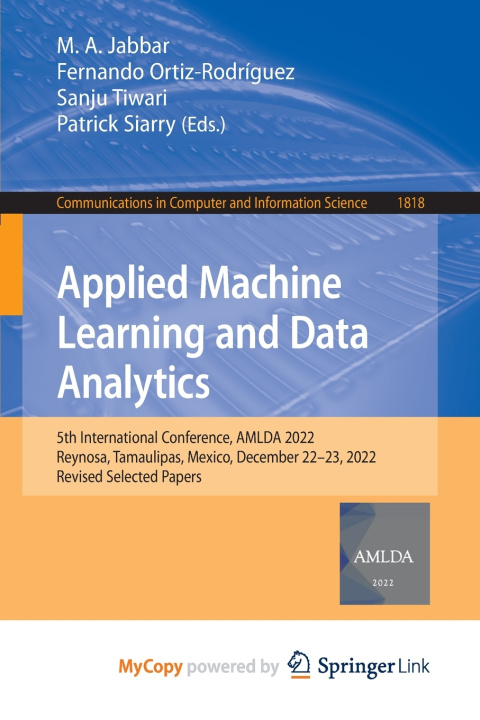 Книга Applied Machine Learning and Data Analytics M. A. Jabbar