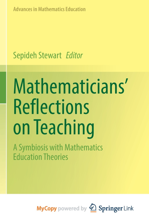 Book Mathematicians' Reflections on Teaching Sepideh Stewart