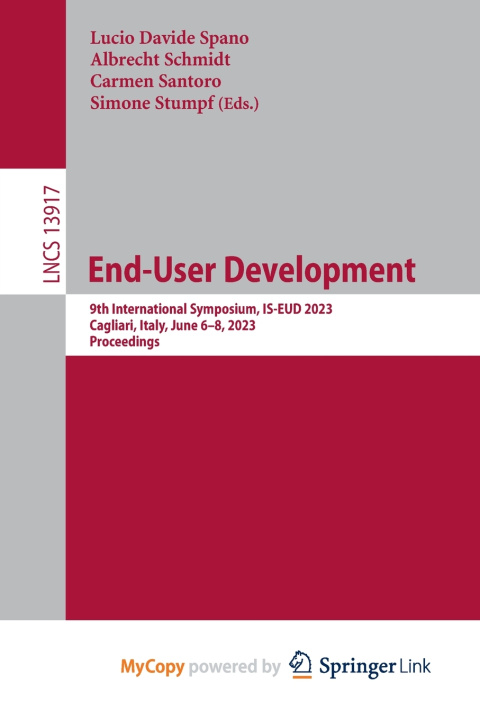 Knjiga End-User Development Lucio Davide Spano